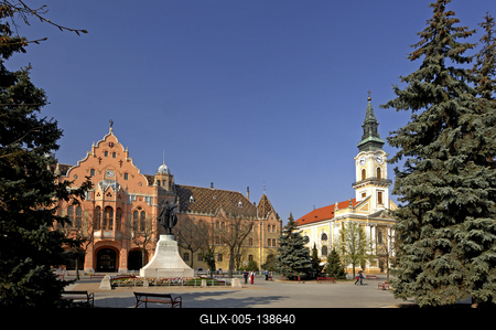 Kecskemét, Kossuth tér-stock-foto