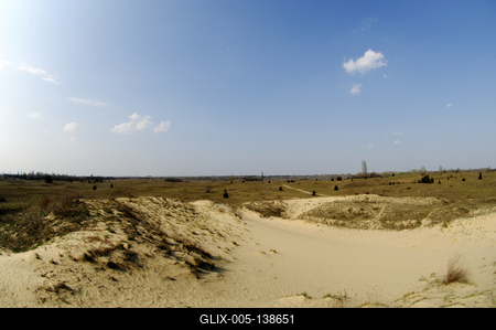 Homokbuckák Fülöpháza határában-stock-foto