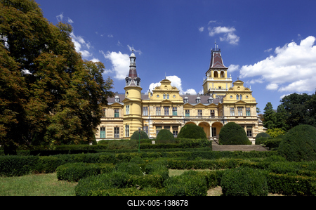 Szabadkígyós, Wenckheim-kastély-stock-foto