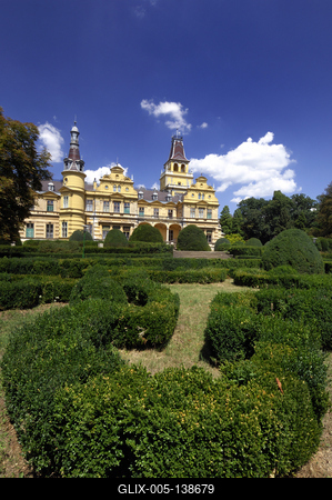 Szabadkígyós, Wenckheim-kastély-stock-foto