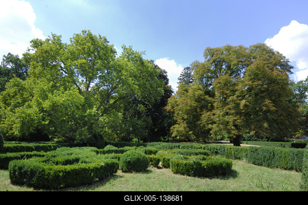 Szabadkígyós, a Wenckheim-kastély parkja-stock-foto