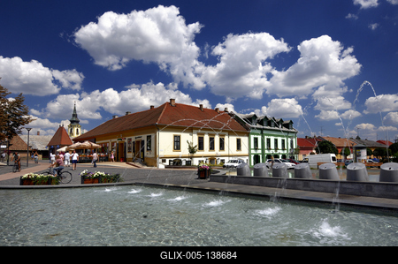 Gyula, Kossuth tér-stock-foto