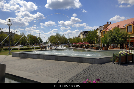 Gyula, Kossuth tér-stock-foto