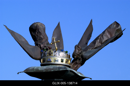 Szarvas, Millenniumi Emlékszobor-stock-foto