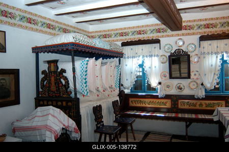 A Szlovák Tájház Tótkomlóson-stock-foto