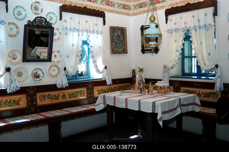 A Szlovák Tájház Tótkomlóson-stock-foto