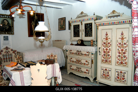 A Szlovák Tájház Tótkomlóson-stock-foto