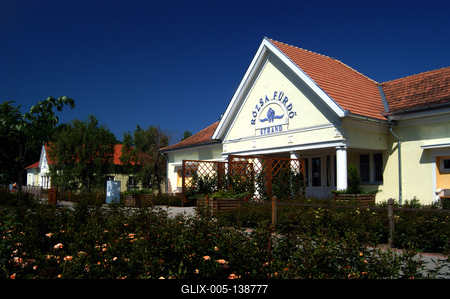 A Rózsa fürdő Tótkomlóson-stock-foto