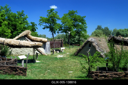 Tiszaalpár, Árpád-kori falurekonstrukció-stock-foto
