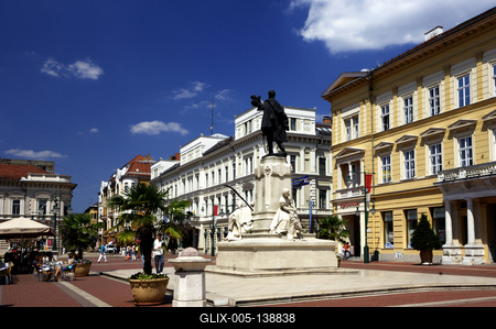 Szeged, Klauzál tér-stock-foto