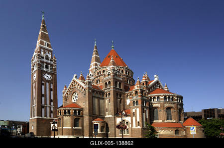 Szeged, Fogadalmi templom-stock-foto