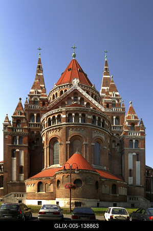Szeged, Fogadalmi templom-stock-foto