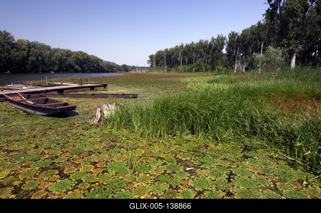 A Holt-Tisza partja Mártélyon-stock-foto