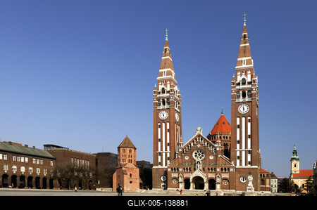 Szeged, Fogadalmi templom-stock-foto