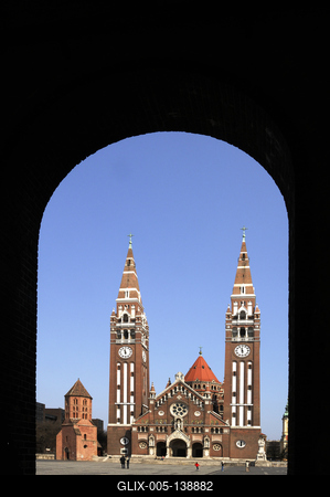 Szeged, Fogadalmi templom-stock-foto