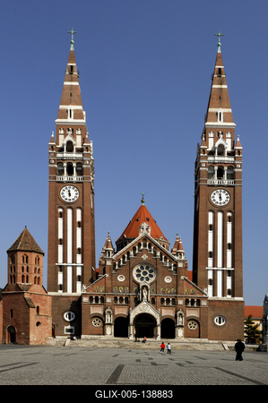 Szeged, Fogadalmi templom-stock-foto