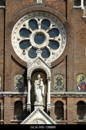 Szeged, Fogadalmi templom-stock-foto