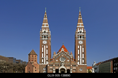 Szeged, Fogadalmi templom-stock-foto
