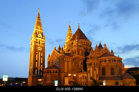 Szeged, Fogadalmi templom-stock-foto