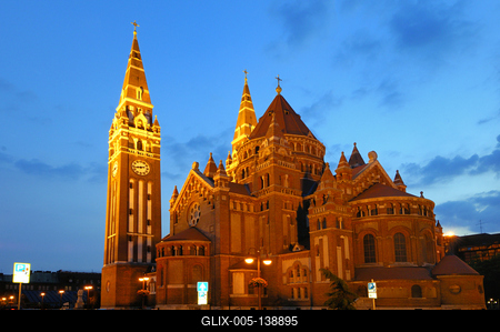 Szeged, Fogadalmi templom-stock-foto