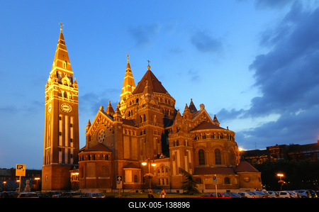Szeged, Fogadalmi templom-stock-foto
