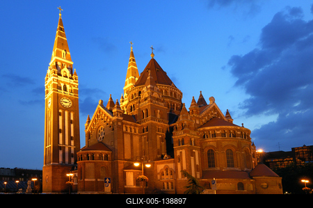 Szeged, Fogadalmi templom-stock-foto