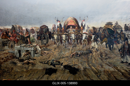 Ópusztaszer, Feszty-körkép-stock-foto