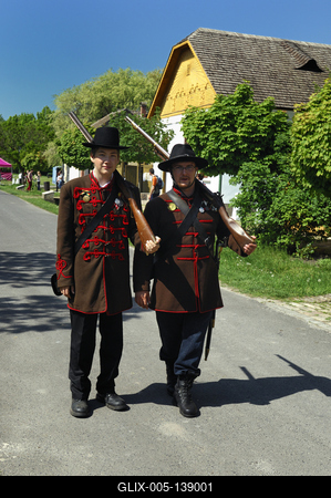 Ópusztaszer, Szabadtéri néprajzi gyűjtemény-stock-foto