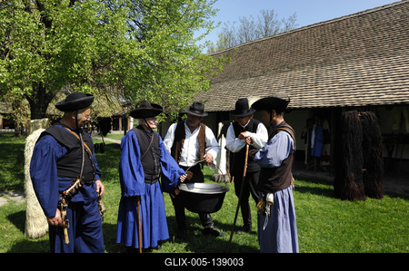 Ópusztaszer, Szabadtéri néprajzi gyűjtemény-stock-foto