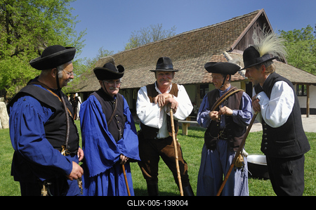 Ópusztaszer, Szabadtéri néprajzi gyűjtemény-stock-foto