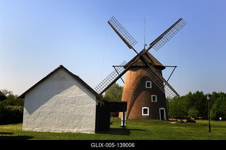 Ópusztaszer, Szabadtéri néprajzi gyűjtemény-stock-foto