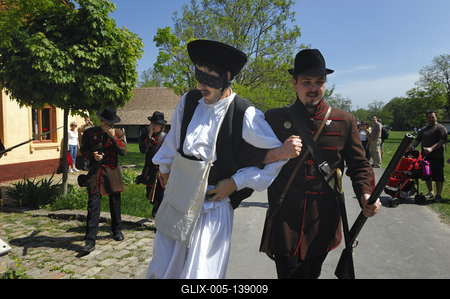 Ópusztaszer, Szabadtéri néprajzi gyűjtemény-stock-foto