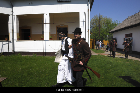 Ópusztaszer, Szabadtéri néprajzi gyűjtemény-stock-foto