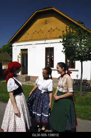 Ópusztaszer, Szabadtéri néprajzi gyűjtemény-stock-foto