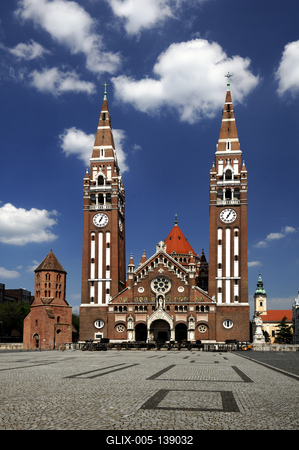 Szeged, Fogadalmi templom-stock-foto