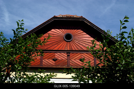 Szeged, napsugaras ház az Alsóvárosban-stock-foto