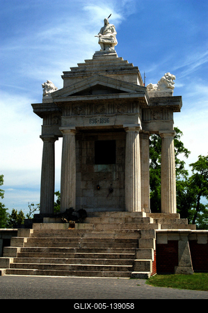 Ópusztaszer, Árpád-emlékmű-stock-foto
