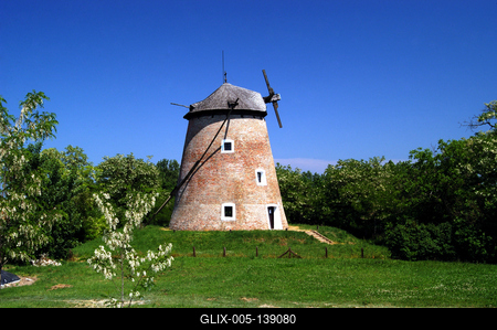 Szegvár, Pusztai-féle szélmalom-stock-foto