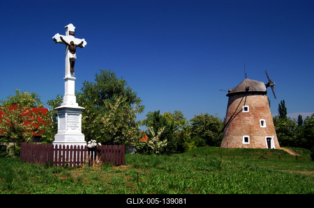 Szegvár, Pusztai-féle szélmalom-stock-foto