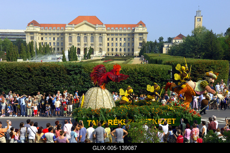 Virágkarnevál Debrecenben-stock-foto