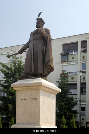 Hajdúnánás, Bocskai István szobra-stock-foto