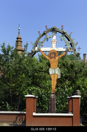 Feszület Nyíracsádon-stock-foto