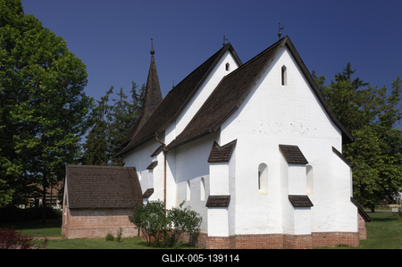 Nyíracsád, Árpád-kori műemlék Református templom-stock-foto