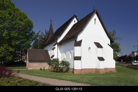Nyíracsád, Árpád-kori műemlék Református templom-stock-foto