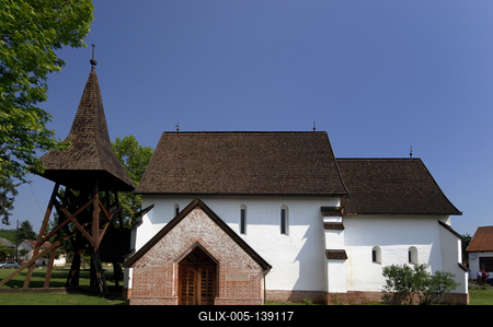 Nyíracsád, Árpád-kori műemlék Református templom-stock-foto