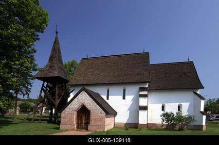 Nyíracsád, Árpád-kori műemlék Református templom-stock-foto