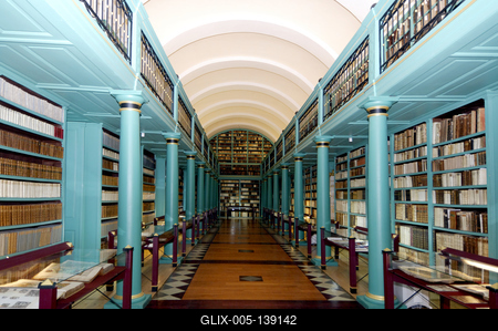 A Debreceni Református Kollégium Nagykönyvtára-stock-foto