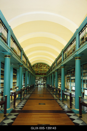 A Debreceni Református Kollégium Nagykönyvtára-stock-foto