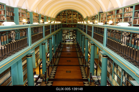 A Debreceni Református Kollégium Nagykönyvtára-stock-foto