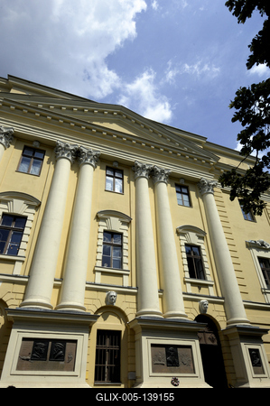A Debreceni Református Kollégium-stock-foto